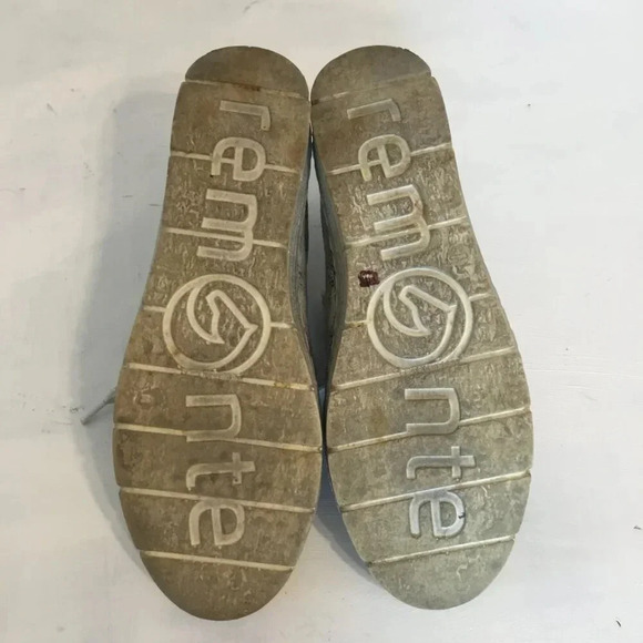 Remonte Soft Women's  Leather Sneakers Shoes Size Eur 37 Floral Zipper Lace Ups - Picture 9 of 9